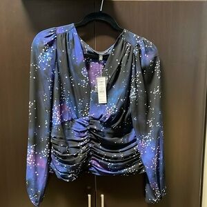 NWT! White House Black Market Star Print Blouse